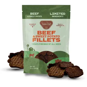 Gaines Family Farmstead Beef & Sweet Potato Fillets for Dogs - Limited Ingredient, High-Quality Protein, Grain-Free, Made in USA, 8 oz