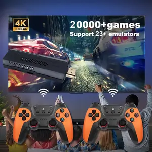 Super Host X2 Pro Retro Game Console, Compatible with 9 Classic Emulators, 1200+ Games Plug & Play, Dual 2.4g Wireless Controllers, Game Stick Console