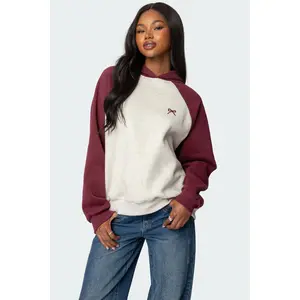 Raglan Bow Oversized Hoodie
