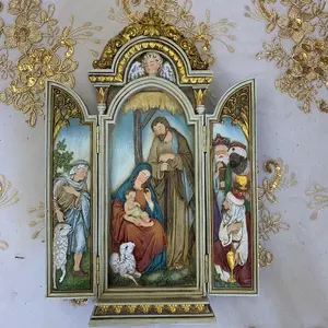 Nativity Triptych  13” - Traditional Christmas Decorations