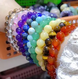 10 pieces Mixed Natural Crystals Bracelets