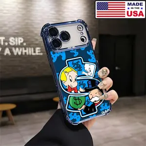 Monopoly Richie Rich Money Graffiti Cartoon Streetwear Aesthetic Design Pattern Casing For iPhone 17 16 15 14 13 12 Samsung 22 23 24 25 Plus Pro Max Ultra Soft Silicon TPU Shockproof Protector Vintage Unique Fashion Mobile Phone Case
