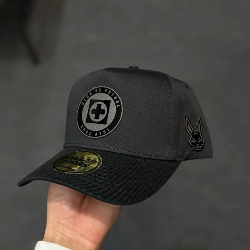 Cruz Azul High Plate Style SnapBack Hat - Adjustable, High-Quality Soccer Hat with Snap Closure, Hats
