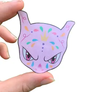 EXCLUSIVE Mewtwo Poke Sugar Skull Holographic Stickers