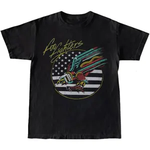 FOO FIGHTERS & American Flag Taylor Hawkins Musician Rock Band SHIRT| Elegant Designed Dave Grohl Nirvana Tribute Crewneck T-Shirt