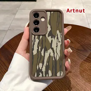 Compatible with Samsung Galaxy S23 Ultra S24 Plus S25 S22+ Woodland Camouflage Rugged Durable shockproof Anti-Scratch soft Silicone case