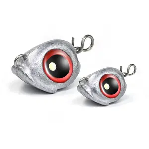 20pcs Jig Head Sinker with 3D Eyes Lead Head Weights Soft Lure Group Easy combo Hook Aggravated