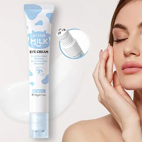 Hydrating Milk Roller Under Eye Cream, Quick Absorbing Non-greasy Eye Cream, Moisturizing Eye Cream, Eye Care Product for Daily Use, Eye Care Routine, Valentine's Day Gift, Revitalizing Eye Cream, Hydrating Eye Treatments