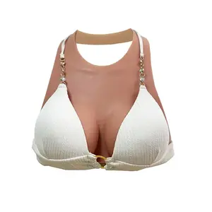 Silicone Breast Form (B/C/D/E Cups), Lightweight Neck-Hanging Chest Armor for Post-Mastectomy Dressing Up, Balls, and Makeup Props