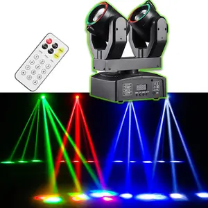 New Double Head Moving Head Beam Light With Aperture Remote Control DMX512 DJ Disco Bar Christmas Birthday Party Effect Light