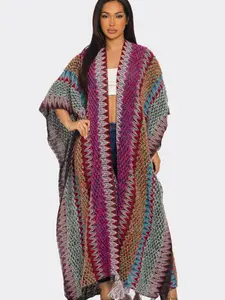 New Chic Misa Kimono  (Teal & Purple)