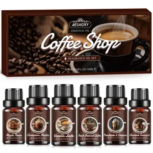 Coffee Essential Oils Set - 6 Premium Essential Oils for Diffusers for Home, Candle Making & Soap Making