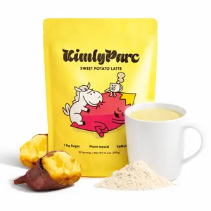 KimlyParc Goguma Latte - Made with Korean Sweet Potato, Vegan, Low-Sugar, Caffeine-Free, Dairy-free, Korean Goguma, Ultra-Creamy, 10.6oz, 10 Servings Beverage Coffee