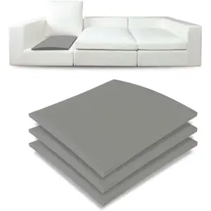 Couch Cushion Supports for Sagging Seat 22'' x 22'' High Density 40D Curved Foam Sofa Cushion The Saggy Pads Firmer Foam Lifters for Saggy Couch (Grey (Set of 3), 22 Inch * 22 Inch)