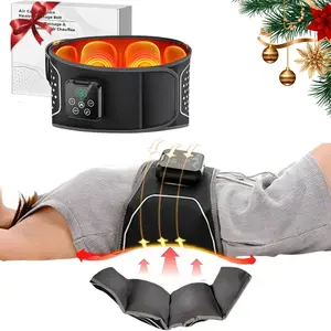 Airbags Compression Waist Back Massager, Heated Vibration Lumbar-Back Support Belt, Cordless Lower Back Relax, Combined Massagers, Chrismas Gift for Men & Women