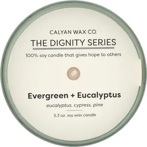 Calyan Wax Co  Evergreen + Eucalyptus Soy Candle    5.3 Oz