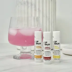 Verefina Summer Splash Lip Balm Trio with Avocado Oil, Jojoba Seed Oil & Vitamin E for Nourishing, Hydrating, and Daily Lip Care