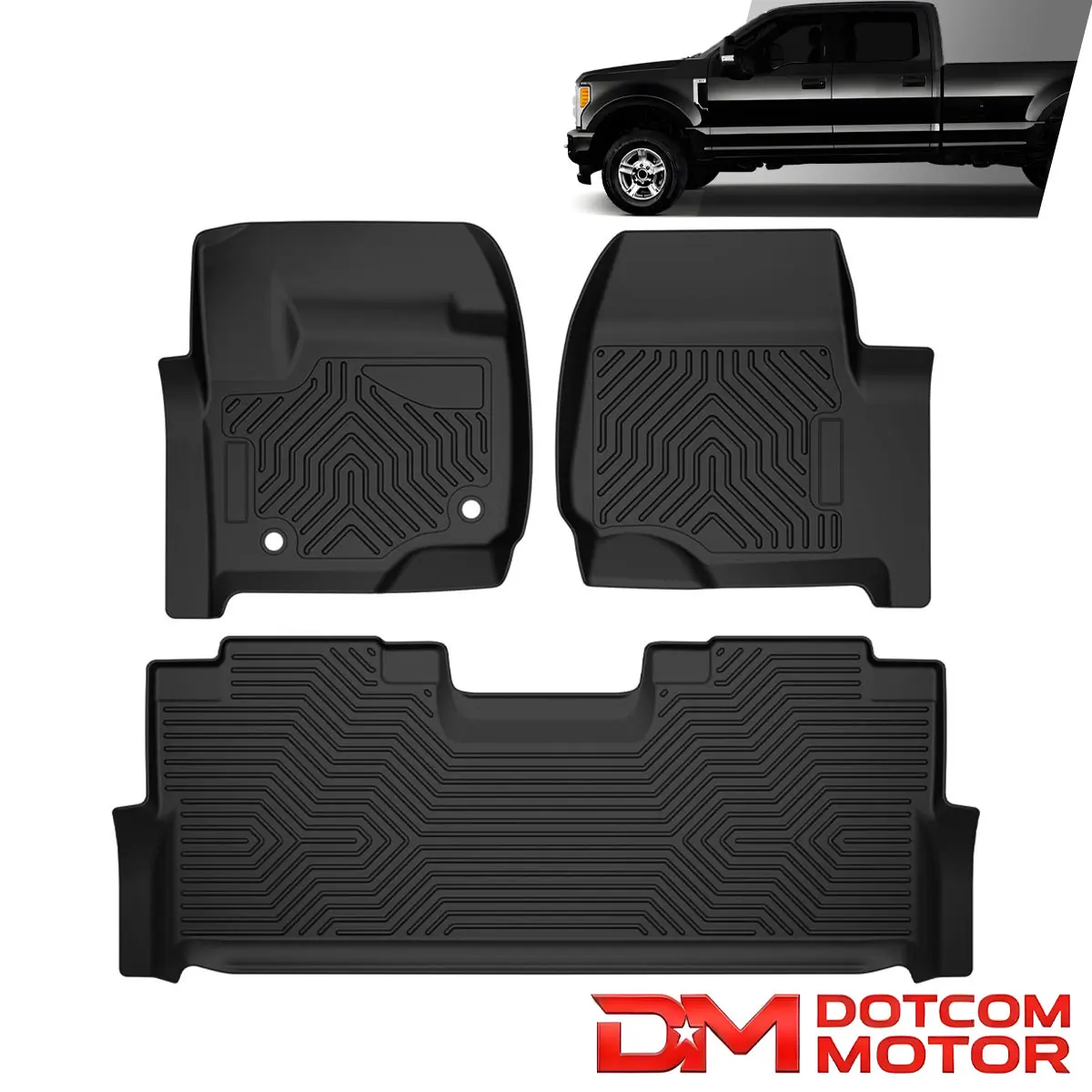 TPE Floor Mats Liner Fit For 17-26 Ford F-250 F-350 F-450 Super Duty Crew Cab