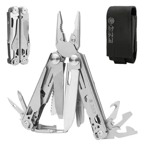Xhandle MT-01 19-in-1 Multitool with Folding Pliers 440A Scissors Saw Screwdrivers Ruler Openers & Outdoor Camping Tool Compact Lightweight EDC