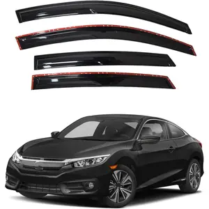 4 count Window Vent Visor Rain Guard Shade Replacement for Civic Sedan 2016 2017 2018 2019 2020