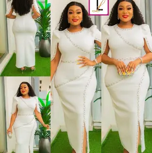 Women's White Wedding Gown with Fitted Design - Womenswear