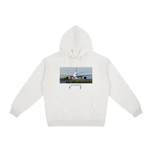 Relaxed Fit Hoodie — A330 Taxiing at SFO After Landing