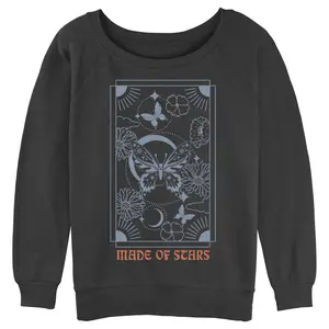 Juniors Womens Lost Gods Made of Stars Butterfly Sweatshirt