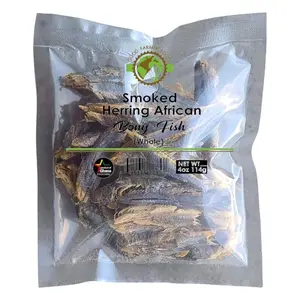GOOD FARMER FOODS Smoked Herring African Bony Fish Whole 4oz Dried & Smoked for Ghana Shito Banga Soup