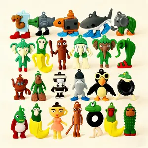 24pcs Italian Brainrot Toys Tralalero Tralala Action Figure Brainrot Meme Shark Figures Toys 2.5in Funny Animals Unique Decorations Gifts for Fans Office Room Figurine Decor Non-Woven Viral Meme Characters Collection