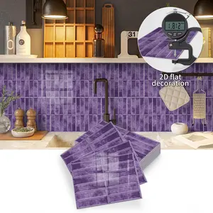 Peel-And-Stick Self-Adhesive Tile Wall Decals, Waterproof and Stain-Resistant, Kitchen & Bathroom Splash Guards, Ideal for Home Decoration