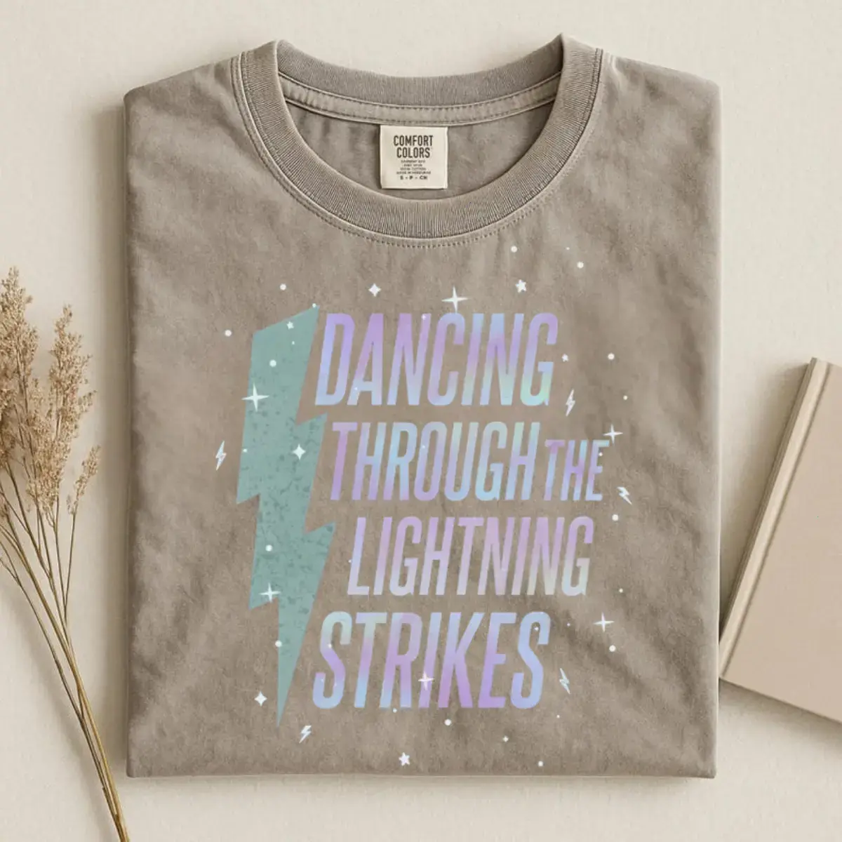 Comfort Colors Opalite Showgirl Shirt, Dancing Through The Lightning Strikes, TS Inspired Graphic Tee, Now The Sky Is Opalite
