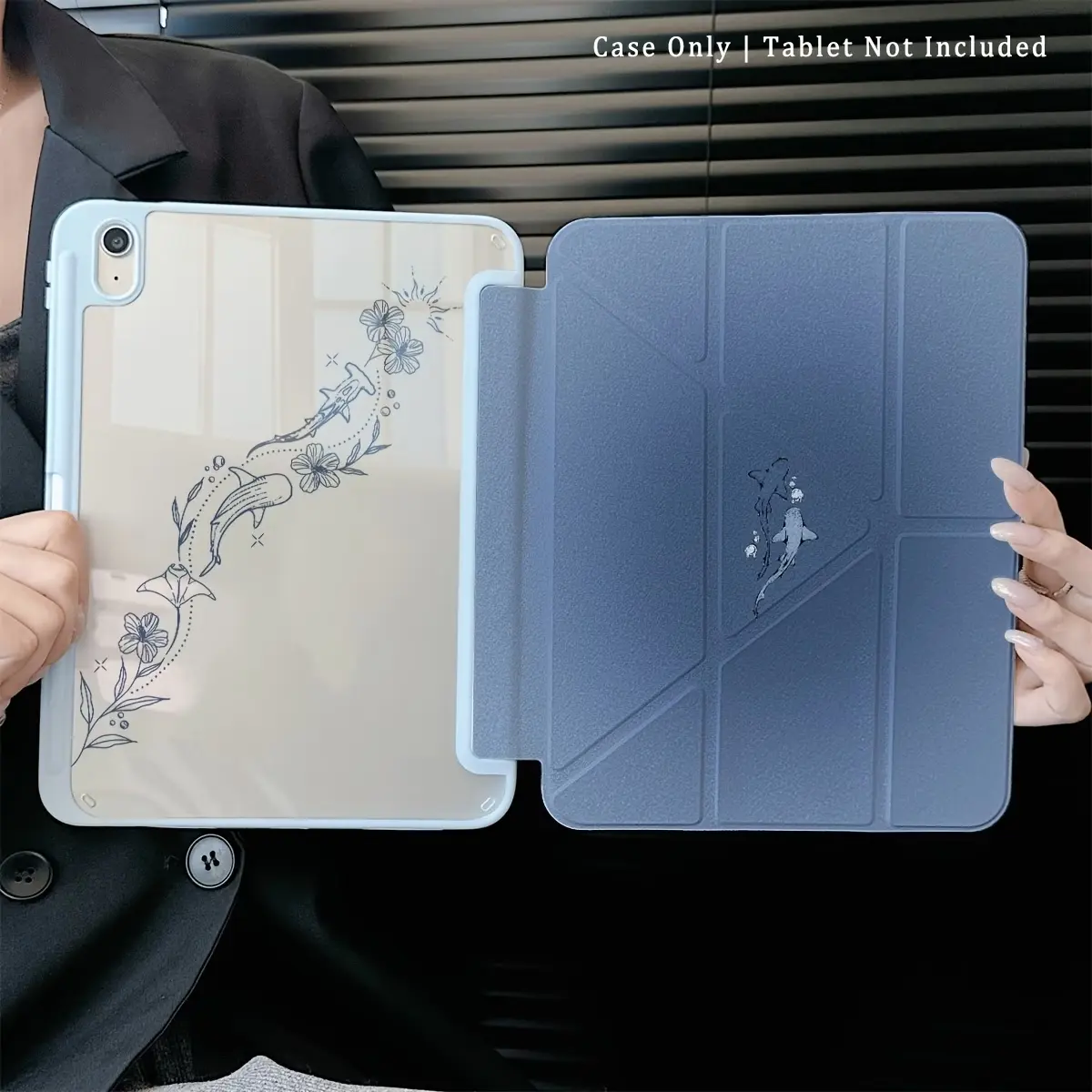 Fresh & Elegant Blue Tablet Case - Tablet Accessories & Covers for iPad Pro 12.9-inch (2018/2020/2021/2022/2024/2025/2026 M4/M2/M3 Series, 2020/2021/2022 Full-Screen Display), Mini 4/5/6/7, Air 1/2/3/4/5/6/7 - Ideal for Students, Gifting Option, Friends