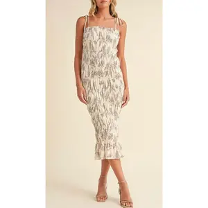 Ruched Floral Maxi Dress