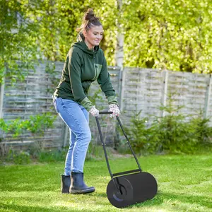 10 gallon fillable water sand lawn roller lightweight 17.6lbs empty weight portable design for backyard uneven ground flattening maintenance