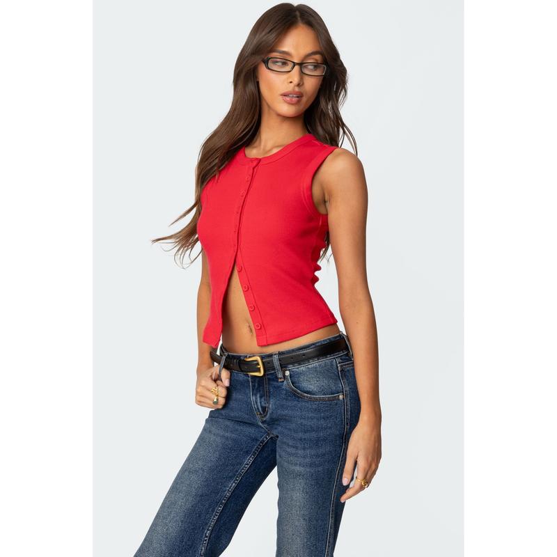 Basel Button Up Tank Top