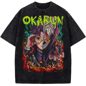 valentine shirts Funny Animen Dandadan Print T-shirts Men Women Washed Vintage Tees Hip Hop 3Fashion Oversized Street Short Sleeve Harajuku Tops