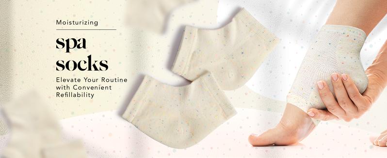 Kitsch Moisturizing Socks – Insulated Gel for Dry, Cracked Heels, Spa & Sleep Socks for Overnight Repair, Reusable Pair for Women & Men