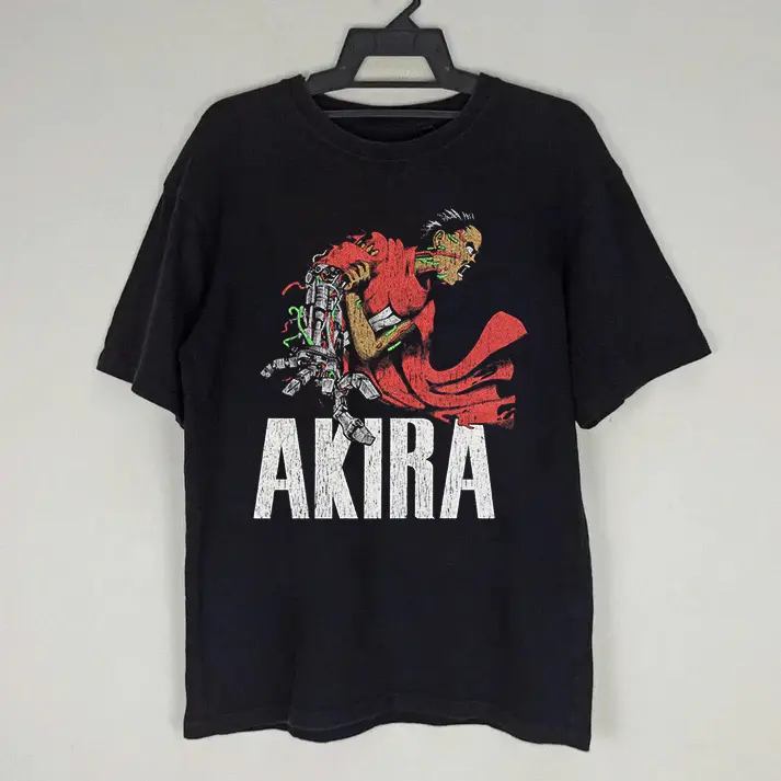 Akira Black Tee Graphic Tee Heavy Cotton Tee Shirt, 100% Heavy Cotton Shirt