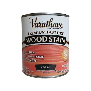 Varathane 1620830 1 qt. Premium Fast Dry Semi-Transparent Oil-Based Wood Stain, Coral