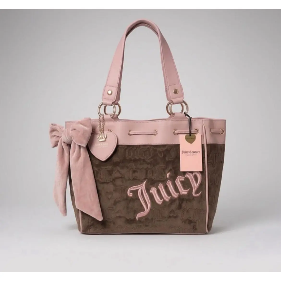 Juicy Couture Daydreamer Handbag - New Condition with Pink Bow and Heart Charm - Same Day Shipping Available