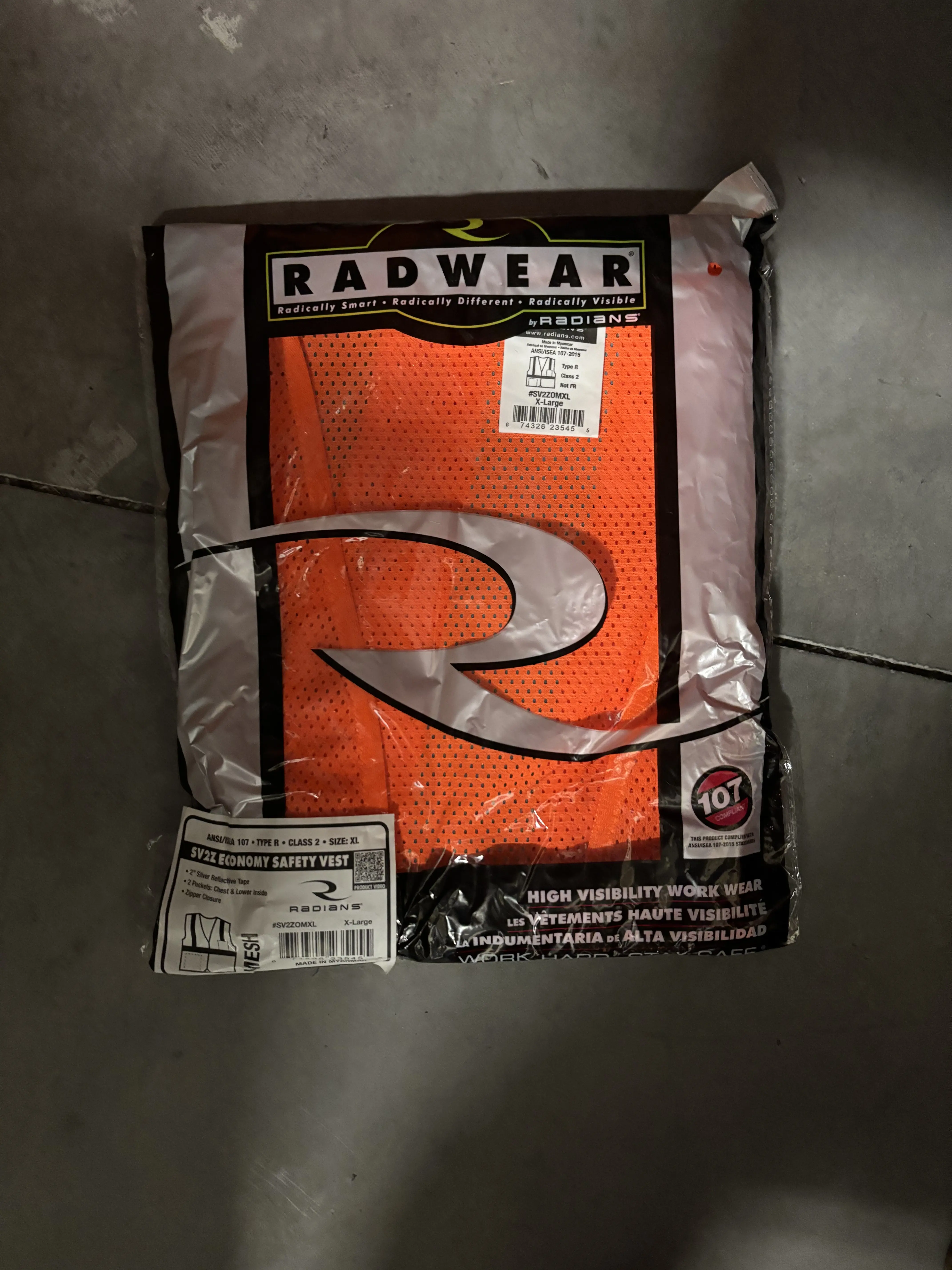 Radwear Hi Vis Orange Vest