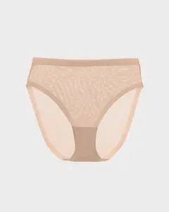 Champagne Seamless Sheer High Cut Highwaisted