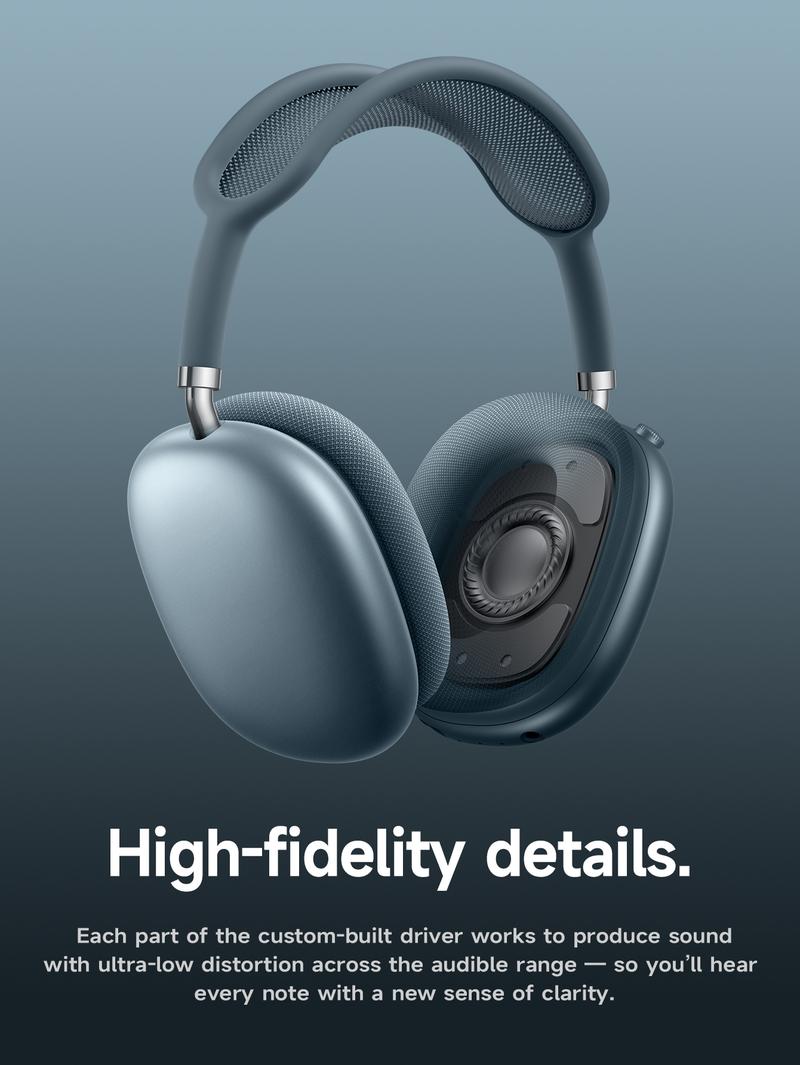 Noise-Cancelling Over-Ear Bluetooth Headphones with Magnetic Earpads ...