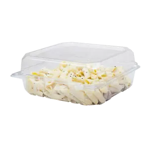 [250 ct] 8''x 8'' Hinged Food Containers | PET | Clear