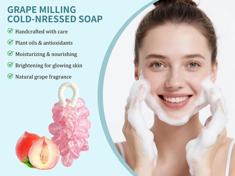 【Black Friday】 Vireo Proro Grape Soap on a Rope – Handmade DIY Decorative Grape Soap, Natural and Gentle, Moisturizing and Cleansing, Long-Lasting Fresh Scent, Perfect for Home Décor and Bathroom, Aesthetic & Creative Christmas Gift Choice 【Black Friday】 Vireo Proro Grape Soap on a Rope – Handmade DIY Decorative Grape Soap, Natural and Gentle, Moisturizing and Cleansing, Long-Lasting Fresh Scent, Perfect for Home Décor and Bathroom, Aesthetic & Creative Christmas Gift Choice