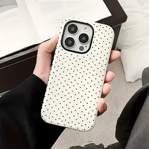 Phone Case - This removable phone case features a simple polka dot design for iPhone 17 16 15 14 13 12 11 X XS XR Pro Max Plus Air series, making it the perfect birthday and New Year gift for friends, family, and loved ones