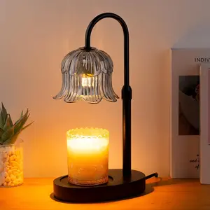 Candle Warmer Lamp Electric Timer - Candles Height Control Warmers Scented Lamps No Flame Heat Warm Melt Wax Jar Modern  Decor Table Lights for  Living Bedroom Decorative