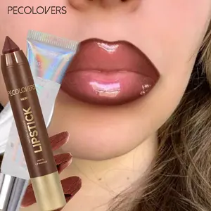 2pcs/Set Nourishing Lip Gloss + Lip Liner | Light and Non-sticky, Moisturizing, Hydrating, High Pigmentation, Retractable, Velvet Texture, Suitable for Autumn and Winter, Mixed Color System, Glossy Effect, All Skin Types, Lipliner Lip Liner Pencil