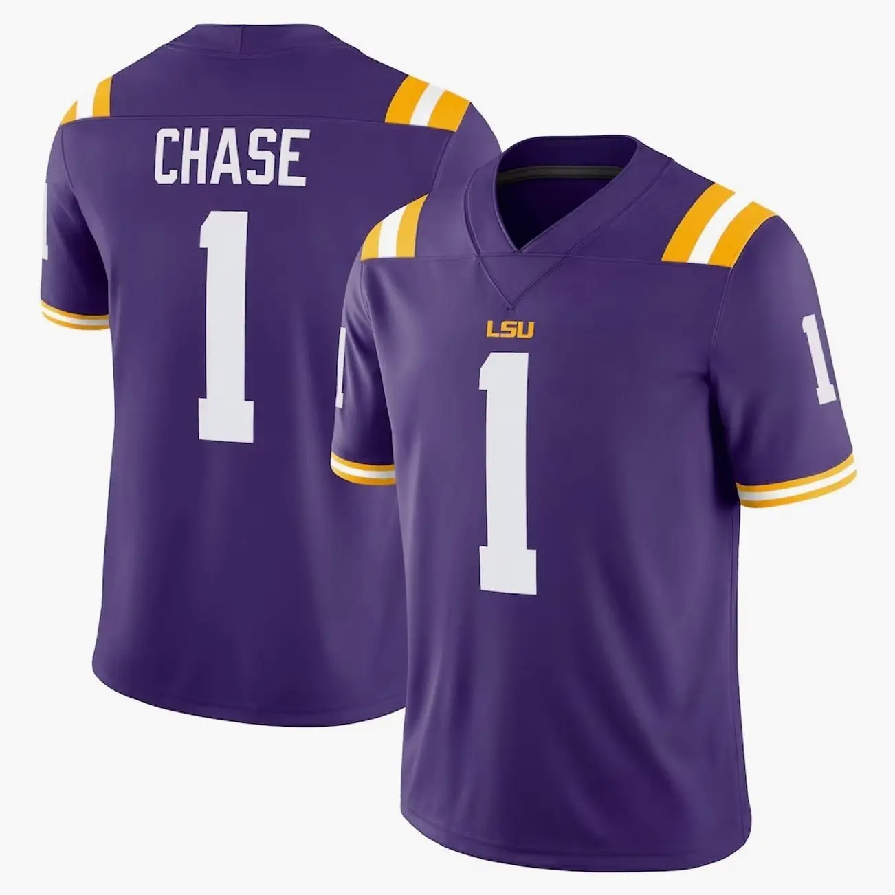 Men Football Jesey Chase LSU Tigers Alumni Game Jersey - Purple