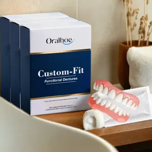 Comfortable Fit Denture Decoration Set, Natural Smile Design, Enhances Aesthetics, Balm Form, Not Flammable, Contains Alcohol